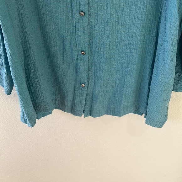 Croft & Barrow Women  Blue Button Down‎ Shirt Size XL - Picture 6 of 10